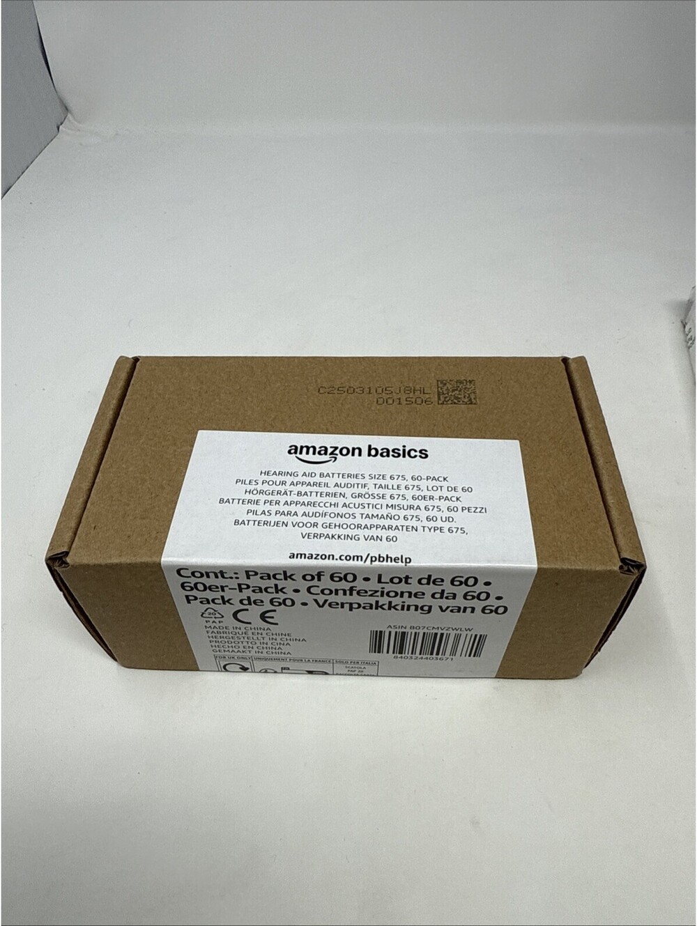 Amazon Basics Hearing Aid Batteries Size 675 60-pack